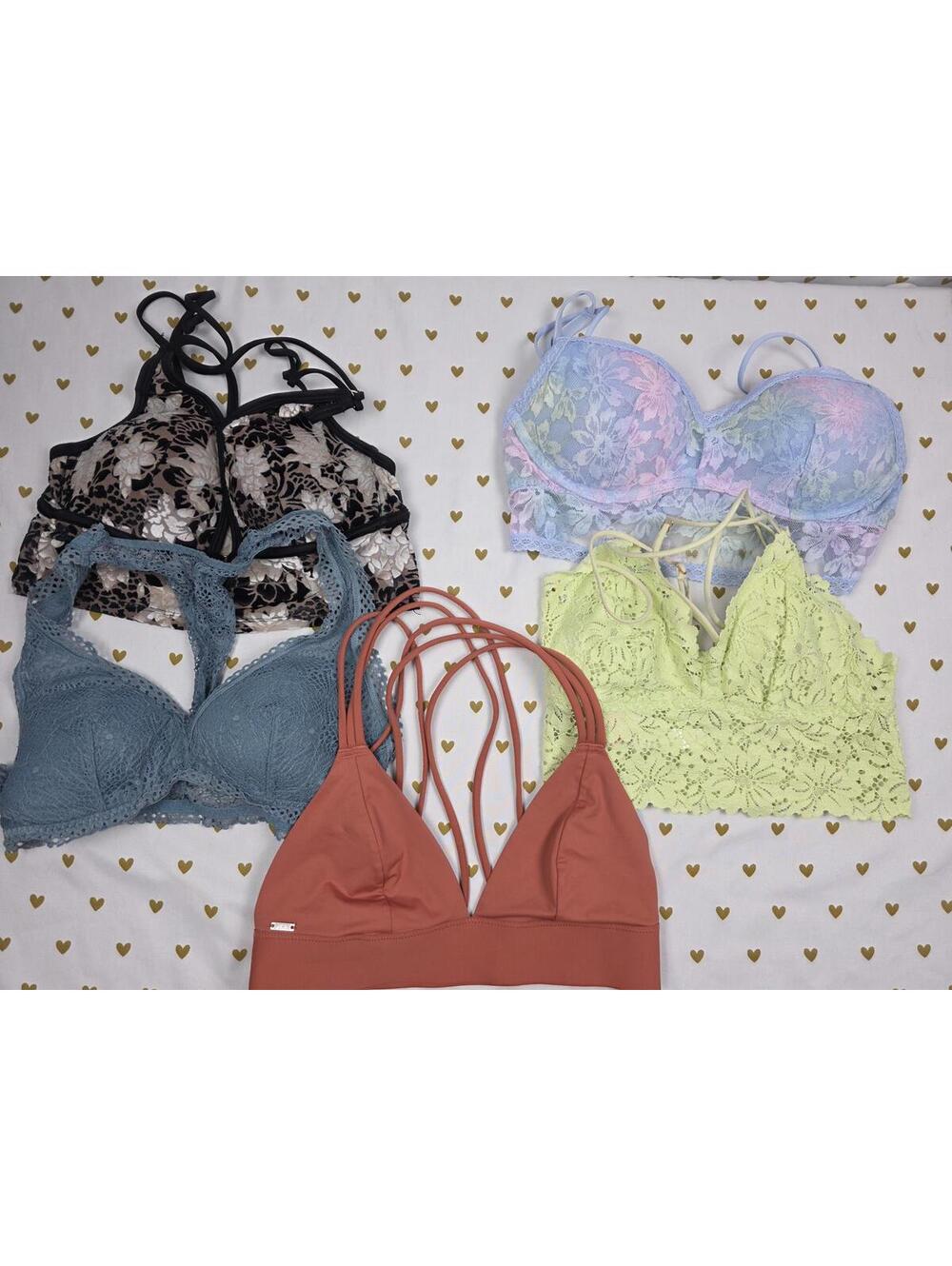 Victorias Secret Pink Lot of  5 XS Cute Bralettes Bra Tops Tanks